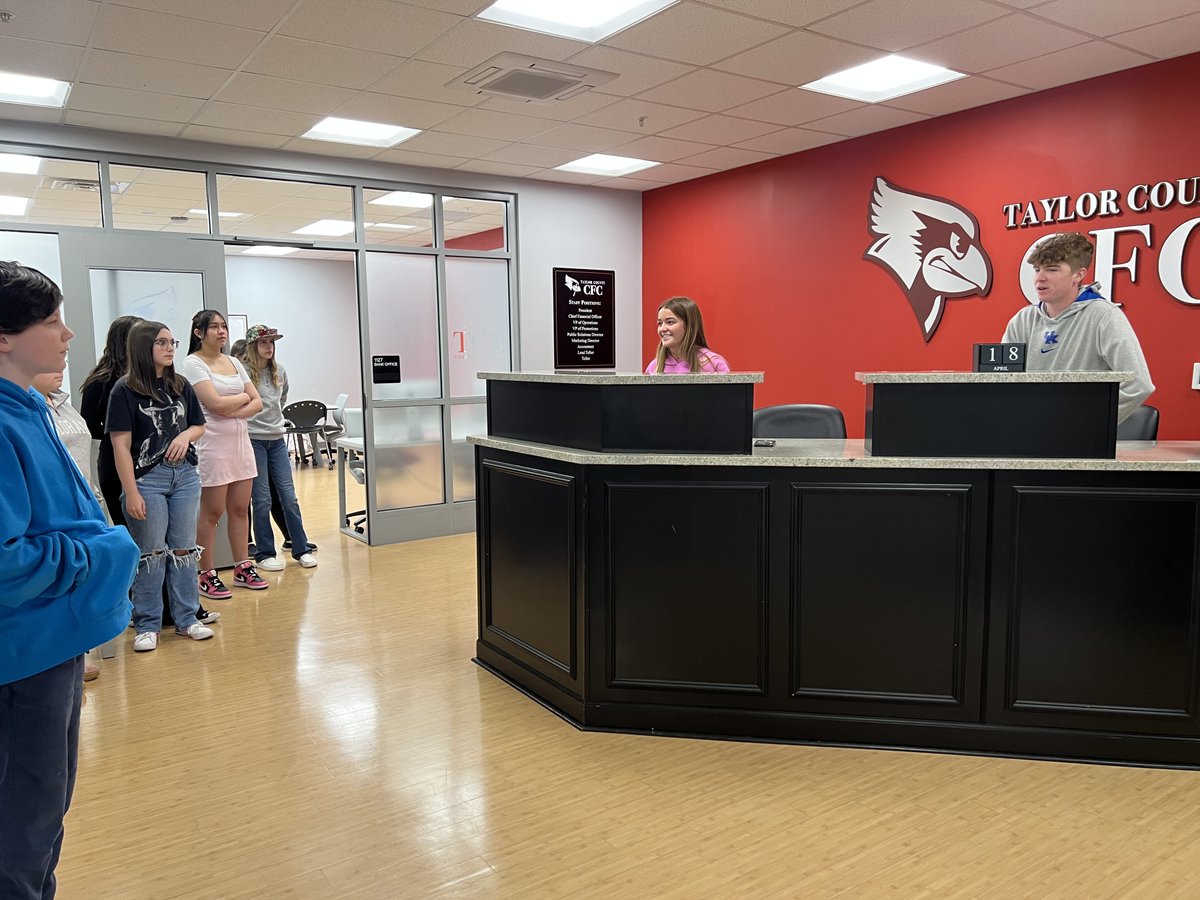 TC_Schools_KY's tweet photo. 8th graders were invited to the high school today for CTE Pathway tours! The incoming freshmen learned about the different offerings and opportunities available at TCHS. 

Expect greatness from Taylor County Academics! 

#tcpride #tchs #expectgreatness https://t.co/R0JhnZXoUf