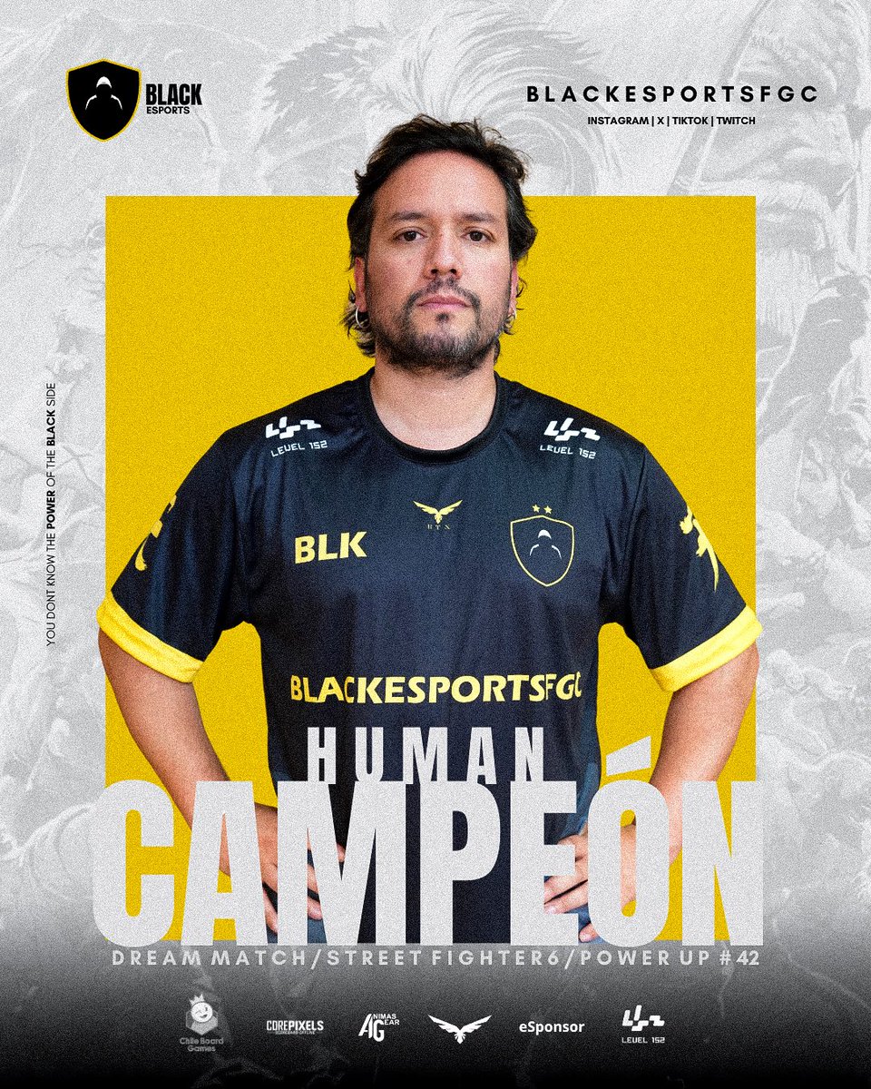 BLACK ESPORTS (@blackesportsfgc) on Twitter photo Black|Human se queda con el primer lugar del presencial PowerUp de ayer de #StreetFighter6 en <a href="/Dream_Match_CL/">Dream Match</a>
El Humano y su Luke castigando en vivo 🗿💪🏻 Black|Human se queda con el primer lugar del presencial PowerUp de ayer de #StreetFighter6 en <a href="/Dream_Match_CL/">Dream Match</a>
El Humano y su Luke castigando en vivo 🗿💪🏻