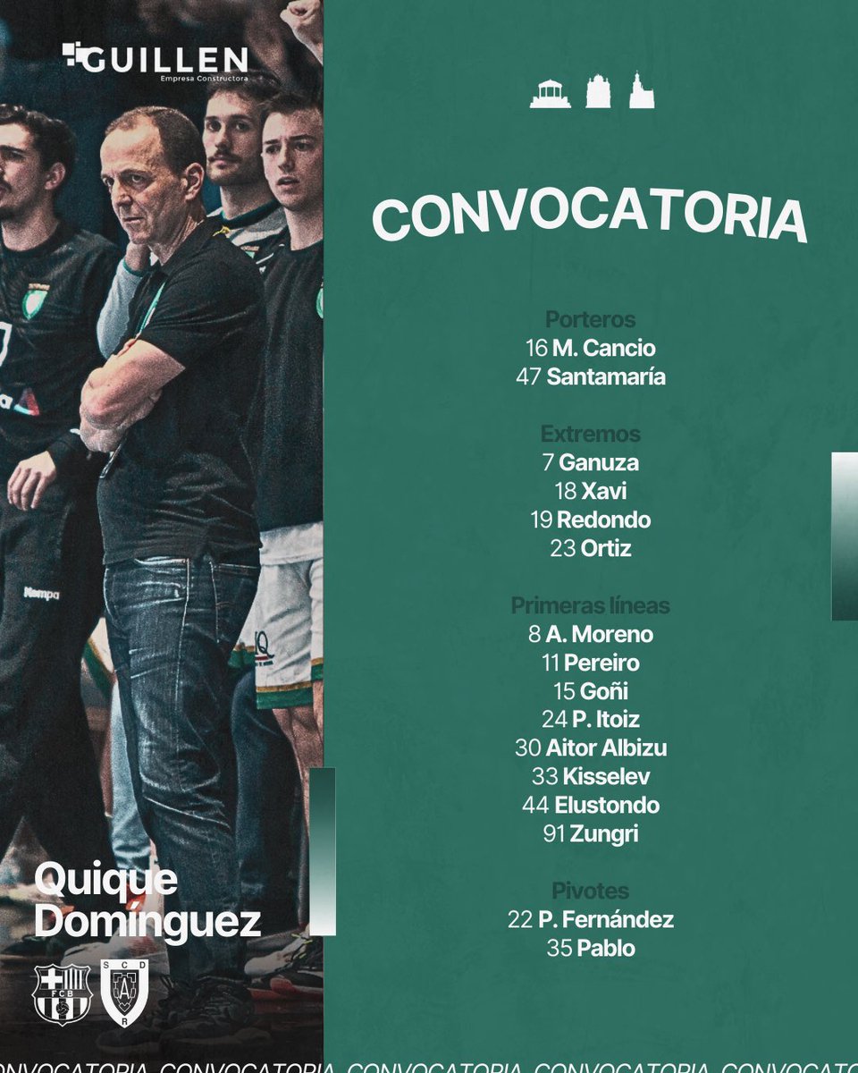 AnaitasunaBM's tweet image. 📝 CONVOCATORIA | Quique Domínguez cita a 16 jugadores para el encuentro ante el @FCBhandbol.

#BARANA