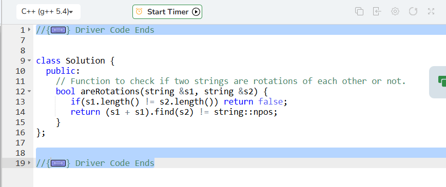 KrakenNakul's tweet photo. Thought for a couple of seconds
Day 20 of #gfg160 #geekstreak2025:
Spun the strings to check rotation! 🔄 Used the “double and search” trick—concatenate s1 with itself and look for s2. Elegant, efficient, and ready for the next twist!
#DSA #Coding #StringRotation #GeekStreak2025 https://t.co/miT8Iuf3vy
