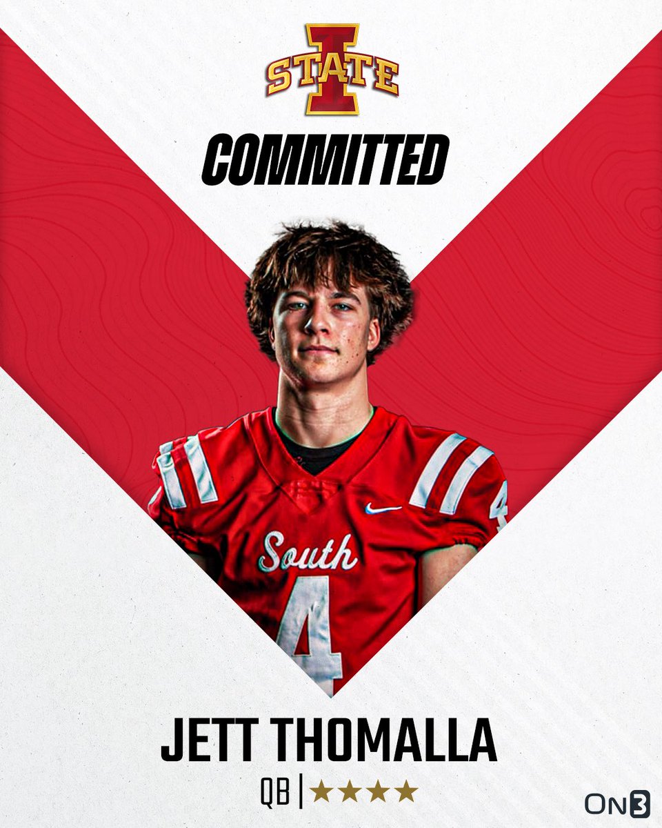 🚨BREAKING🚨 4-star QB Jett Thomalla has committed to Iowa State, <a href="/Hayesfawcett3/">Hayes Fawcett</a> reports🌪️

on3.com/db/jett-thomal…