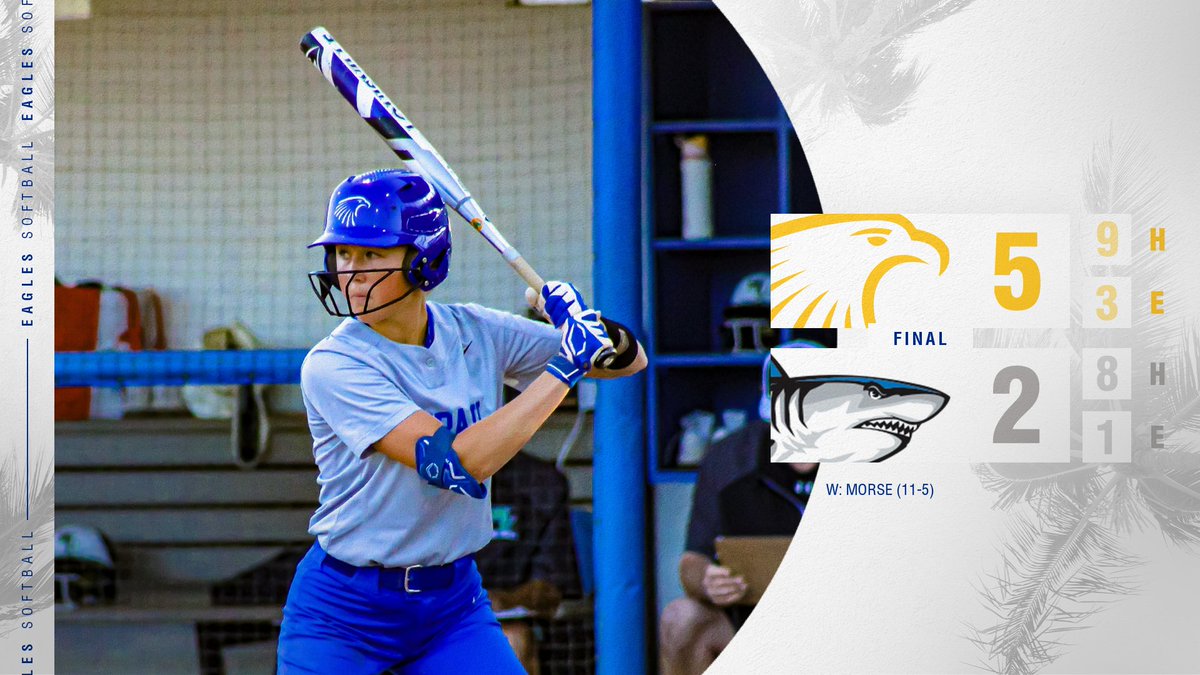 Got the series on 🔒!

It's another extra-inning win for the Eagles against the No. 17 Sharks as Wood drives in the tying run in the sixth and the go-ahead run in the eighth!!
#Team13 #GoERAU #DaytonasHometownTeam