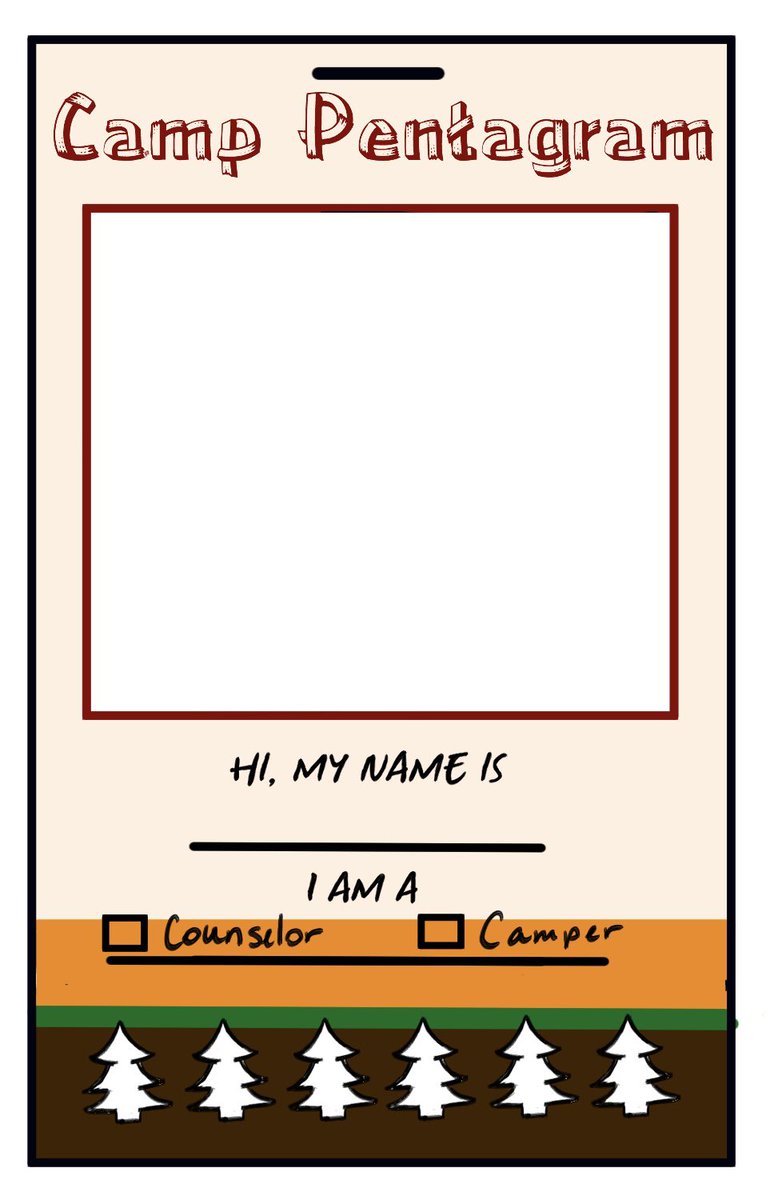 HVFankidWeek's tweet photo. Good afternoon campersโ๏ธ
We hope everyone is looking forward to our camp event! This week we have some badges for you to draw your fankids in and drop in their color palettes. Are they more of a camper or counselor? Or maybe something moreโฆsinister?๐ฑ
#hvfankidweek #hvfankid https://t.co/SbAa8H5gUy