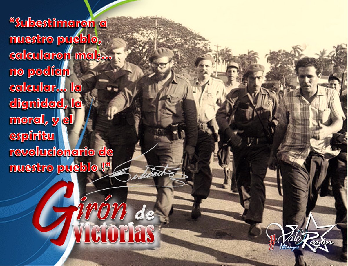 José Luis Barreras López (@josluis74030336) on Twitter photo «Una de las características principales y fundamentales, más notorias de toda esta lucha, fue el valor con que lucharon nuestros hombres». #FidelPorSiempre
#GirónDeVictoria #64AñosDeVictoria «Una de las características principales y fundamentales, más notorias de toda esta lucha, fue el valor con que lucharon nuestros hombres». #FidelPorSiempre
#GirónDeVictoria #64AñosDeVictoria