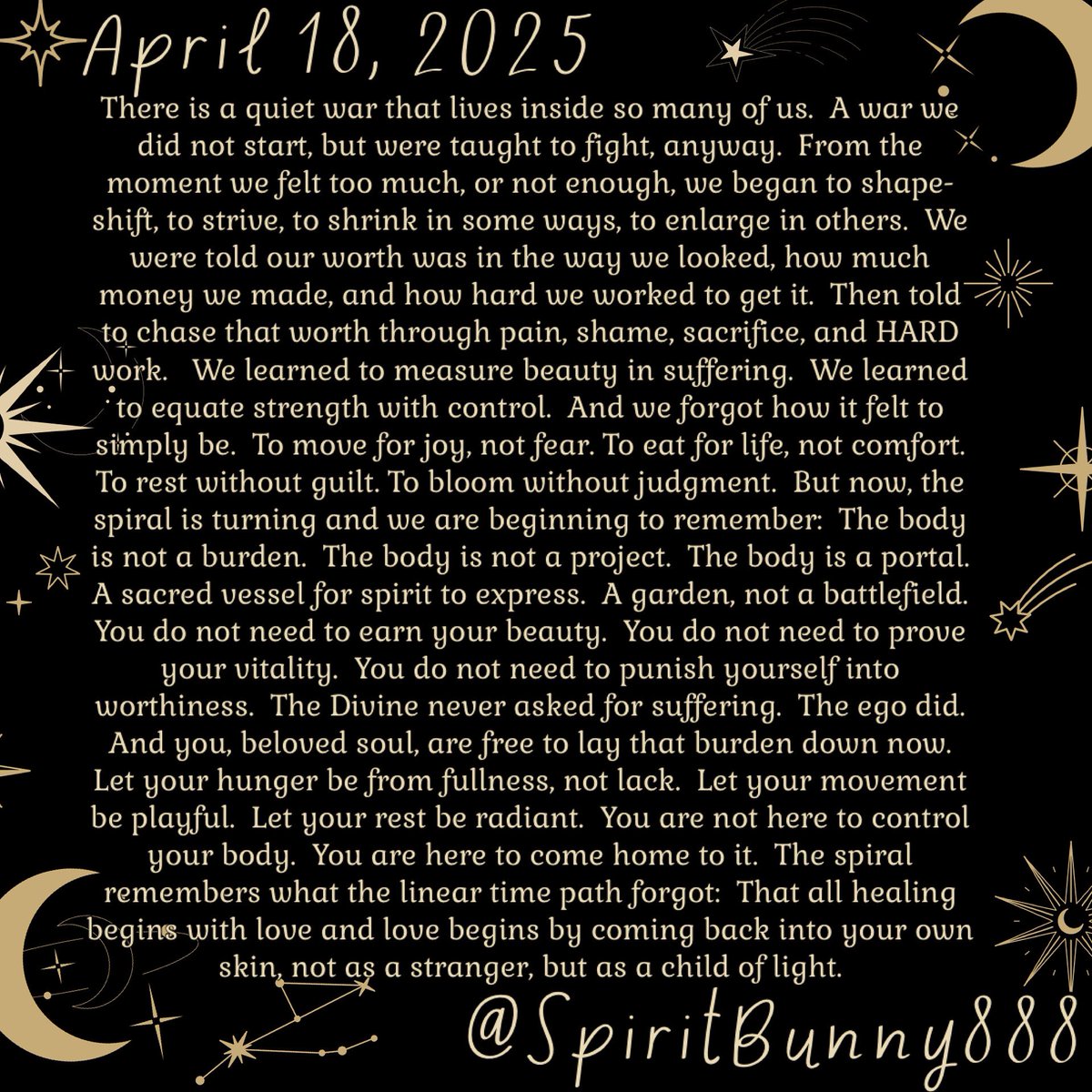 SBunny888's tweet photo. End The War.  Return To The Temple Of Your Youth. 

#liveauthentic #loveyourself #wisdom #spiritbunny888 #knowthyself #knowyourworth #spirit #spiritual #spiritualawakening #Awakenedsoldier #AwakenedWarrior
#rememberyourpower
#rememberwhoyouare
#Honorthyself
#letgo 
#findfreedom https://t.co/HcI3XWSmJz