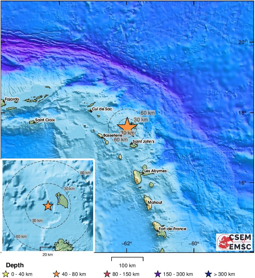 LastQuake's tweet photo. 🔔#Earthquake M5.0 occurred 17 km SW of #Codrington (Antigua & Barbuda) 19 min ago (local time 13:31:22). More info at:
📱https://t.co/QMSpuj6Z2H
🌐https://t.co/9HKQ4bhOYt
🖥https://t.co/TAKdaWQZ90 https://t.co/4f8RqHig0S