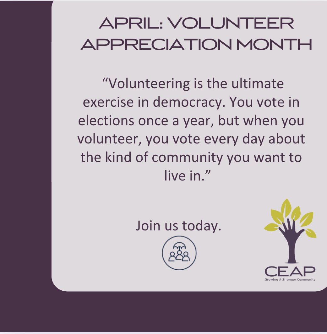 Show up for your community. Stand up for our neighbors. Sign up today. ceap.org