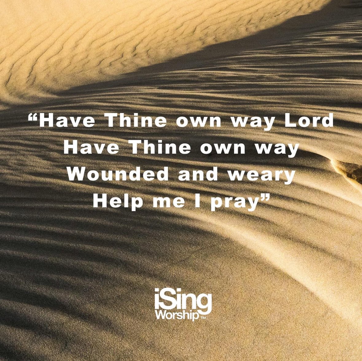 Adelaide Pollard’s response hymn praying that God will rule and reign in our lives, moulding us to be more like Him. 

‘Have Thine Own Way’ is now available on the iSingWorship app. 

#isingworship #worshipmusic #church #christianmusic