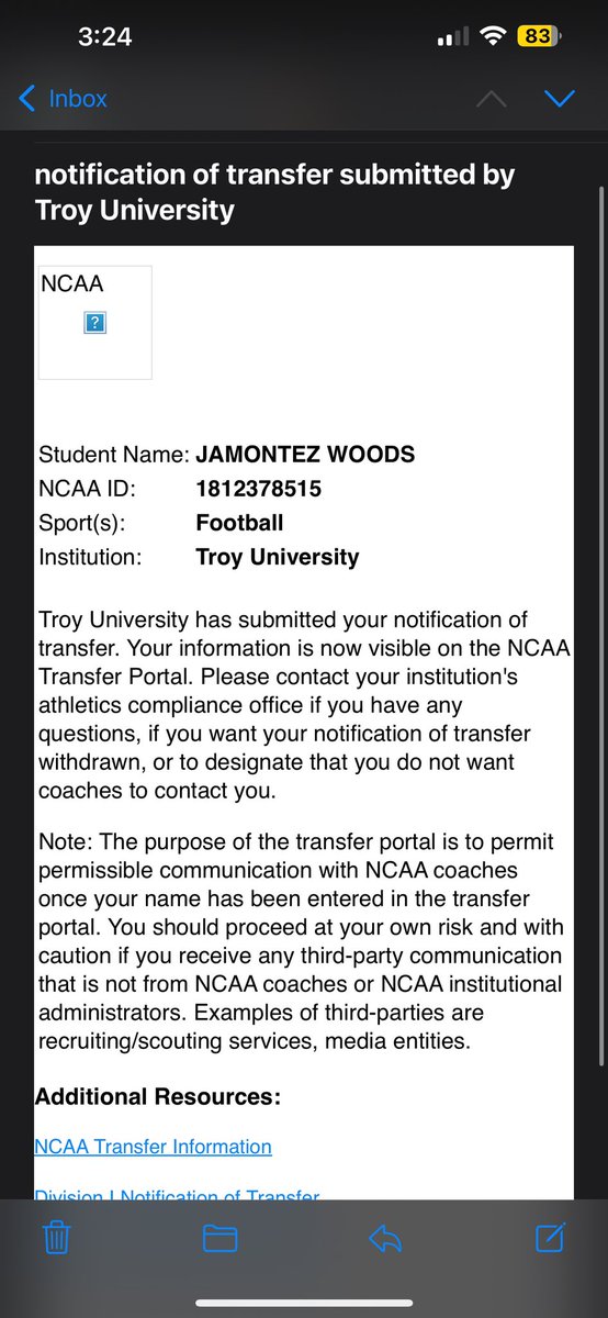 JamontezW22's tweet image. Officially in the Portal ‼️‼️
1 year of eligibility
Grad Transfer
5’11 210lbs
DM’s OPEN