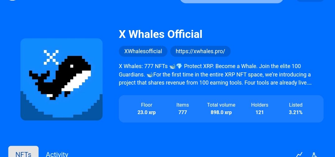 xrplsea's tweet photo. Floor Alert 🚨
@XWhalesofficial
X Whales floor just touched 25 XRP and it's climbing!
The dev team’s grinding, the community’s growing, and listings are drying up.
Don’t say we didn’t warn you... Sweep while you can!
Website : https://t.co/aMYqN5Aig4
#XWhales #NFTAlert #FloorRising #XRPNFTs #WAGMI