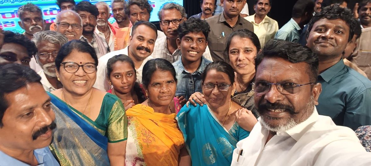 bNeethipudi's tweet photo. An honor to have thalaiva Thol.Thirumavalan release the Telugu edition of his book and address the gathering at my grandfather's memorial meeting. Truly a people's leader who is accessible to his community. My favorite Dalit History Month event happens to be a family gathering! https://t.co/I8Ap0dBCEK