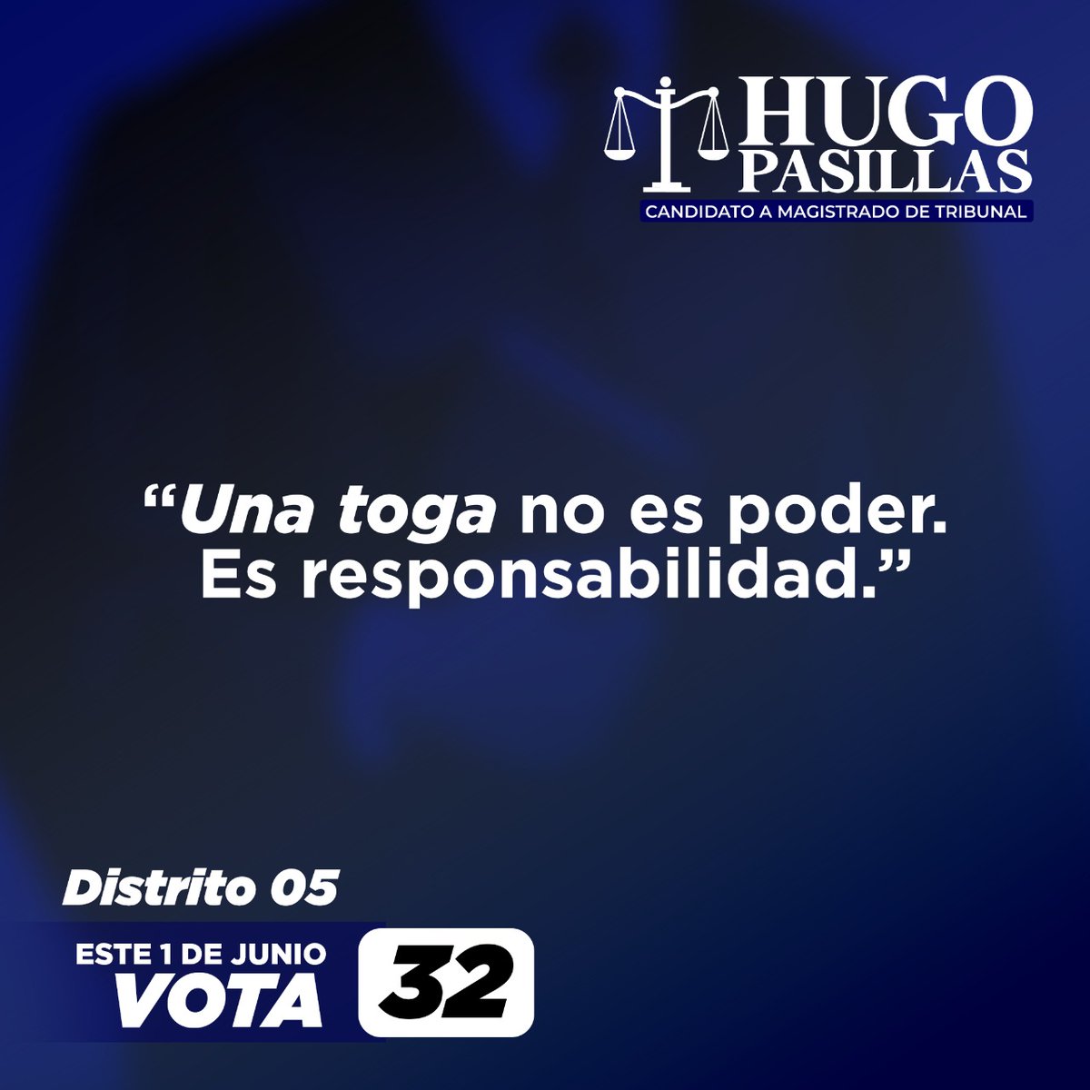 HugoPasillas13's tweet photo. La toga no me hace superior.
Me hace responsable.
#JuezConHistoria #HugoPasillas #Vota32 #BoletaRosa #Distrito 05 #Iztapalapa #Coyoacán https://t.co/et3HFkZE3v
