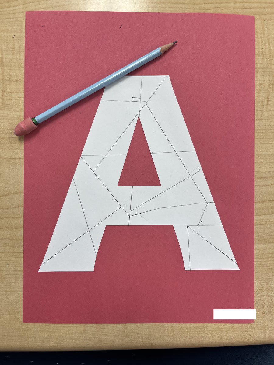 Our students got creative with geometry today! 🎨📐 They designed line art using the first letter of their names, then identified and labeled different types of angles in their artwork. Math + Art = the perfect combo!