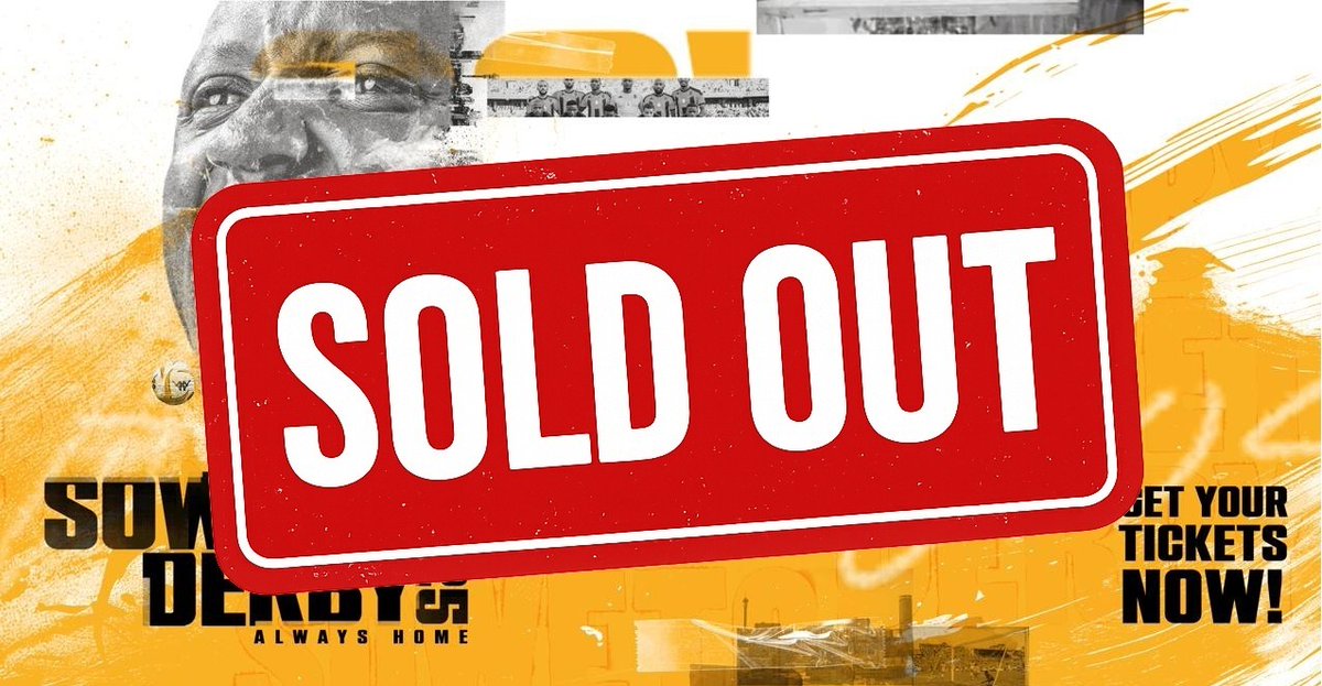 📢📢 Announcement📢📢

The Soweto Derby scheduled for the 03rd of May 2025 at FNB Stadium is now SOLD OUT!!!!

#Amakhosi4Life #SowetoDerby #AlwaysHome