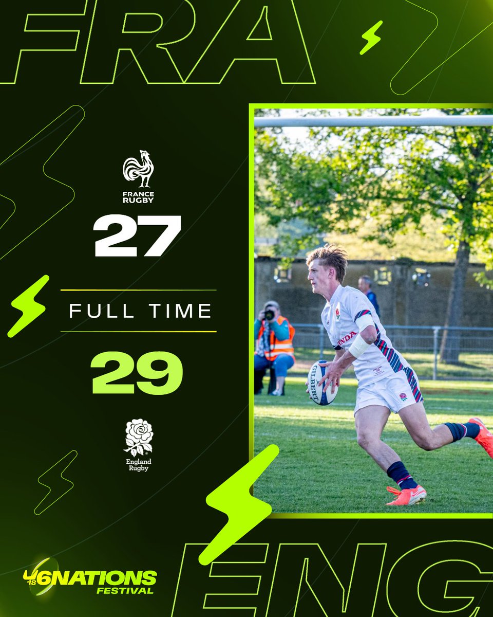 Six Nations Under-20s (@sixnationsu20) on Twitter photo A Crunch classic! π€―
<a href="/EnglandRugby/">England Rugby</a> come from 22-5 down to stun France in Vichy and complete an unbeaten Men's Under-18s Six Nations Festival π
#U6N18 A Crunch classic! π€―
<a href="/EnglandRugby/">England Rugby</a> come from 22-5 down to stun France in Vichy and complete an unbeaten Men's Under-18s Six Nations Festival π
#U6N18