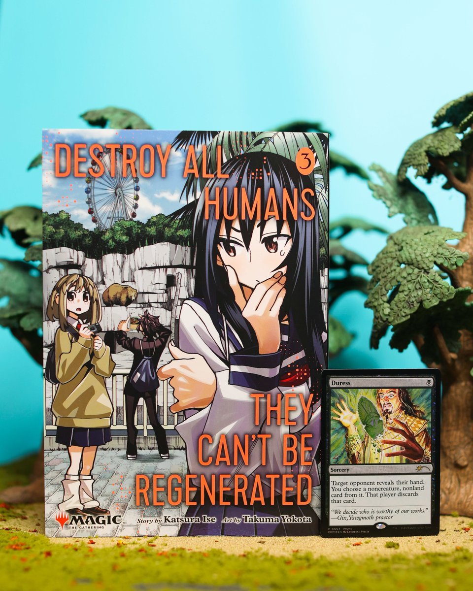 Duress is the name of the game AND of the exclusive limited edition Magic: The Gathering card included in Destroy All Humans... A Magic: The Gathering Manga, Vol. 3. Limited quantities available, secure your copy now! <a href="/wizards_magic/">Magic: The Gathering</a>

Read a free preview: buff.ly/wGDCYbk