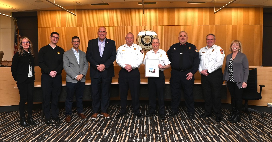 MassDFS's tweet photo. Congratulations to #ReadingMA Fire Chief Gregory Burns, who attended his final meeting of the Fire Service Commission this week. As Chair since 2019, he embraced new technologies to keep the FSC running through the pandemic -- many of which continue to this day. Thank you Chief! https://t.co/ZMtmkykIv9