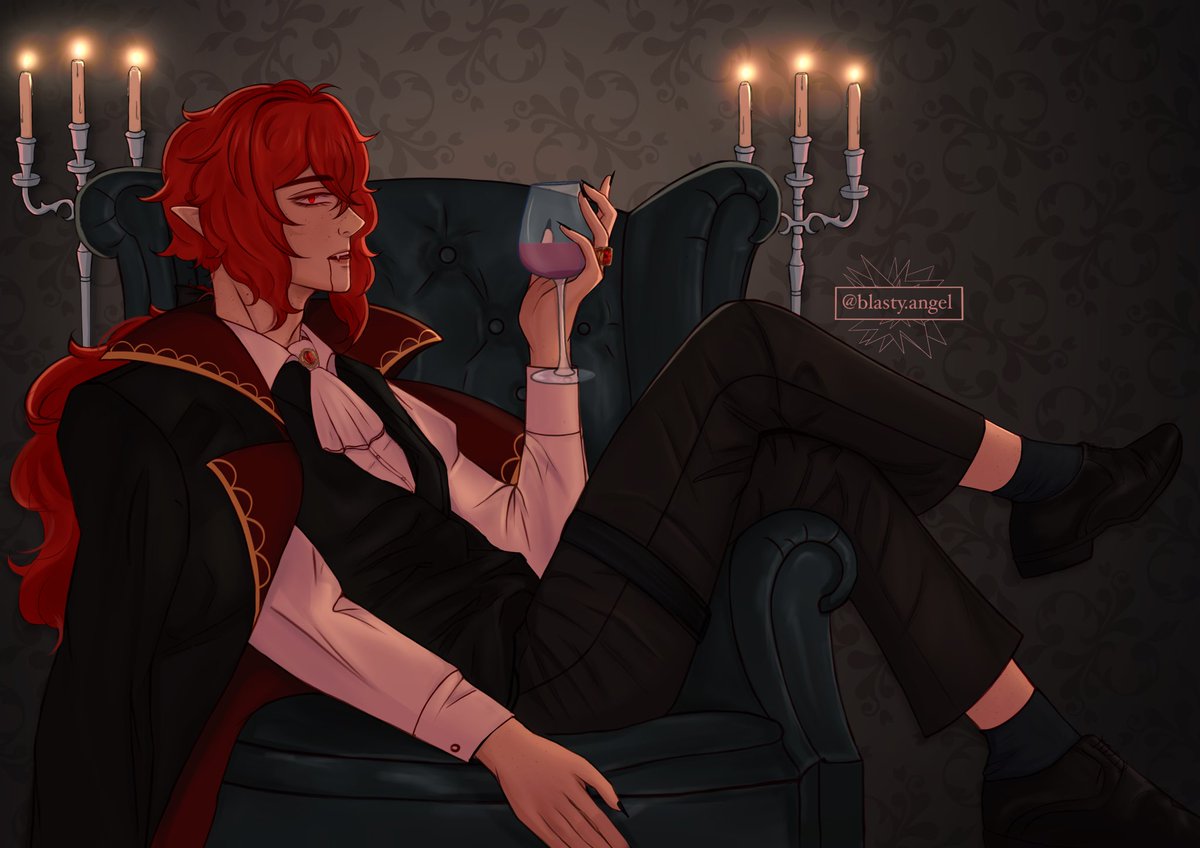 blastyangel's tweet photo. #APRILLUC day 18 : vampire (repost) #diluc #dilucragnvindr #dilucfanart #aprilluc2025 https://t.co/uju2YFlA9Y