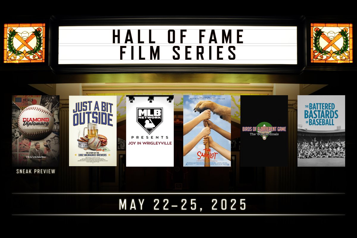 Lights, camera, Cooperstown. 📽️

Preview the coming attractions and reserve your tickets for the Hall of Fame Film Series, including select Q&amp;A sessions with Hall of Famers, former ballplayers and filmmakers: ow.ly/TXt350VE2w9