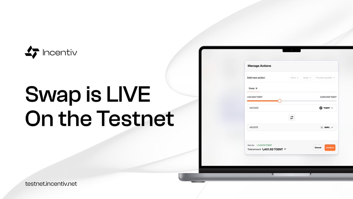 Incentiv_net's tweet photo. Swapping tokens on Incentiv is seamless by design.

Powered by a protocol-native AMM and integrated DEX, it abstracts complexity without sacrificing control.

Curious how it all works on Incentiv?

Explore the mechanics → https://t.co/FSY7izGh3y