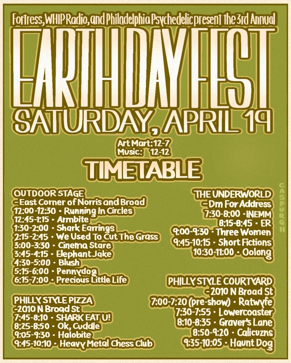 playing this stacked fest near Temple tomorrow!