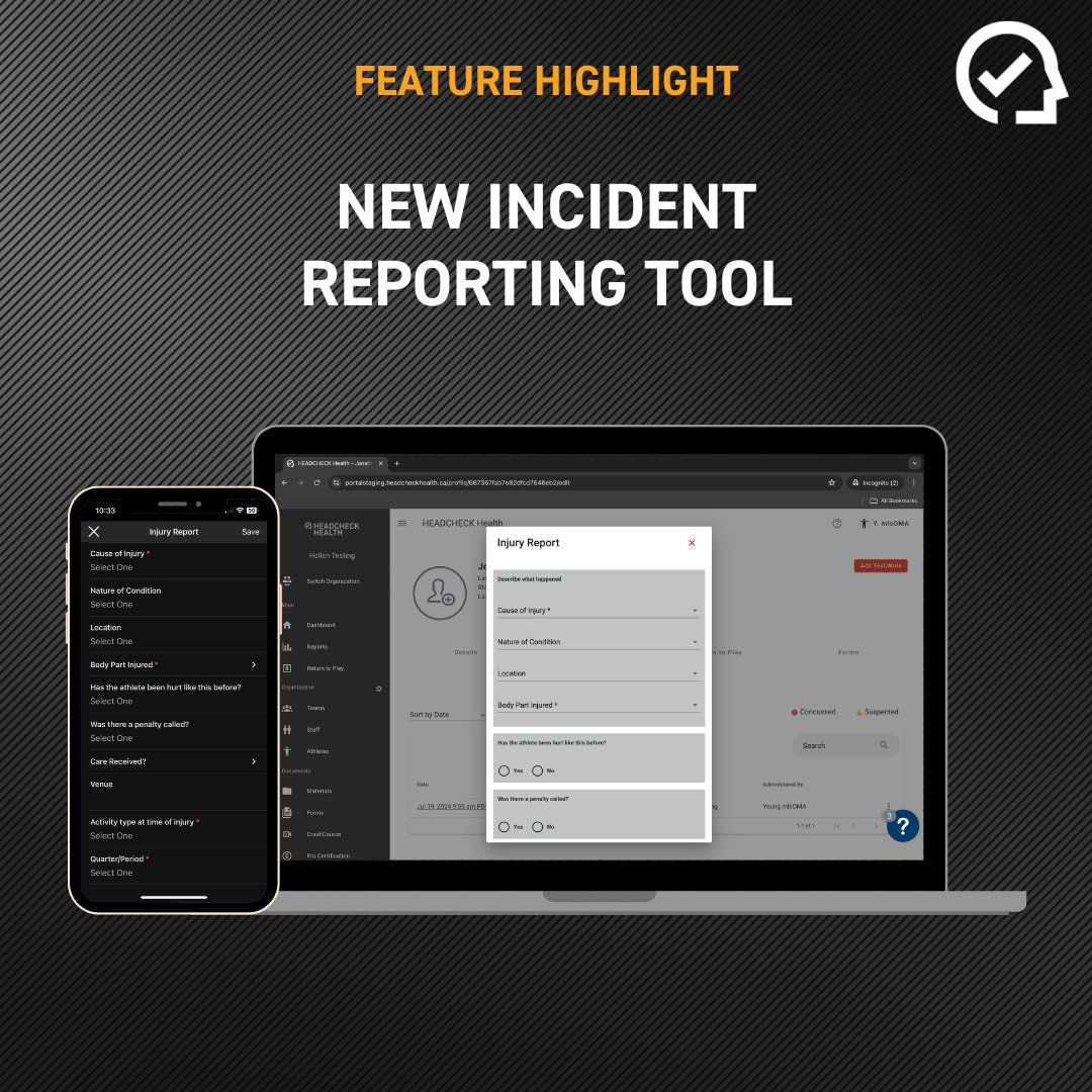 Our new Pro+ (Incident Reporting) tool enables you to report non-head-related incidents! This feature ensures seamless communication, keeping all medical professionals involved in the athlete’s care informed about non-head-related incidents.

More: na3.hubs.ly/y028p-0