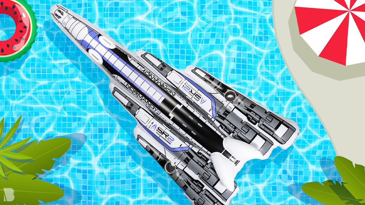 Grab your space suit, slap on some sunscreen, and set a course for aquatic adventure with the Mass Effect Sailing The Normandy Pool Float. Available now at the @BioWare Gear store! 🌊

gear.bioware.com/products/mass-…