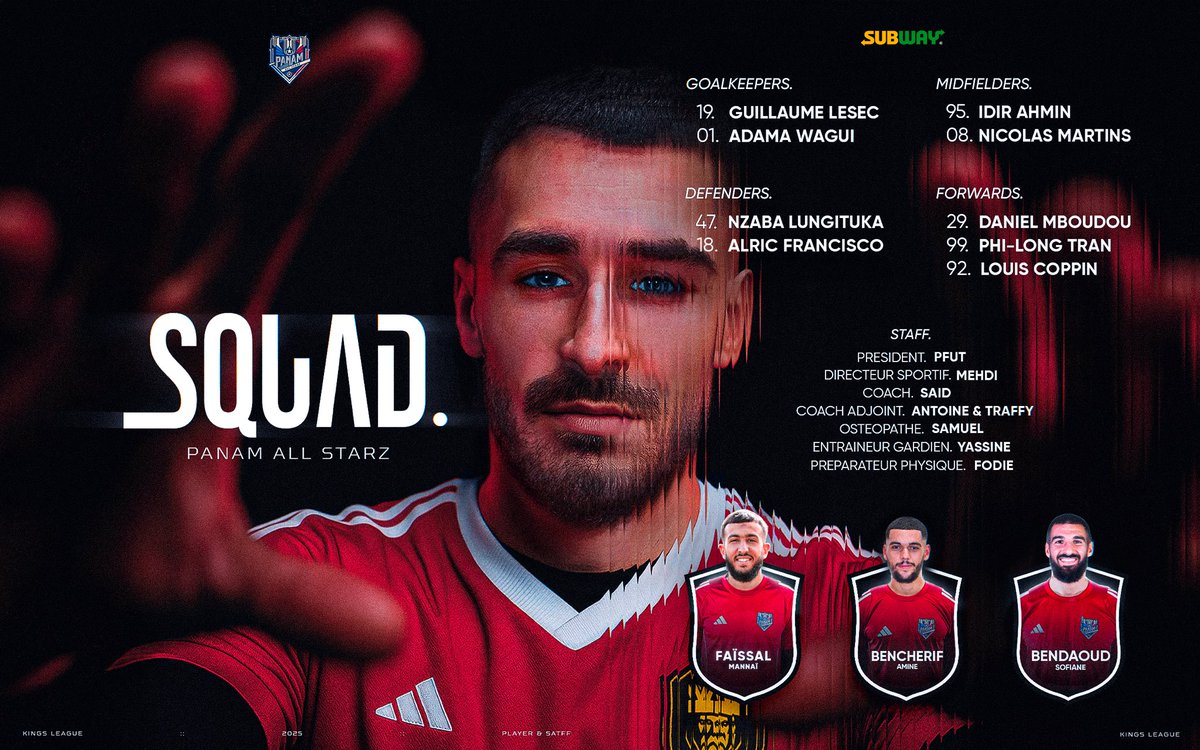 L’ÉQUIPE DU PEUPLE ! 🔴🔵 

Voici nos soldats pour le match de dimanche contre <a href="/gen7off/">GenerationSeven</a> 💪

🎨 <a href="/_val_fx/">_val_fx</a>