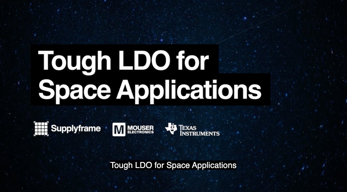 When it comes to satellites, power components must withstand the harsh challenges of orbit. Texas Instruments’ new TPS7H1111-SEP Ultra-Low Noise LDO Linear Regulator is up to the task.

Watch our @supplyframe video to learn more: mou.sr/ti-tps7h1111-l…

@TXinstruments