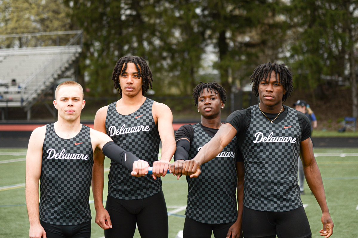 4X100 School Record at Delaware Invite. 🔥