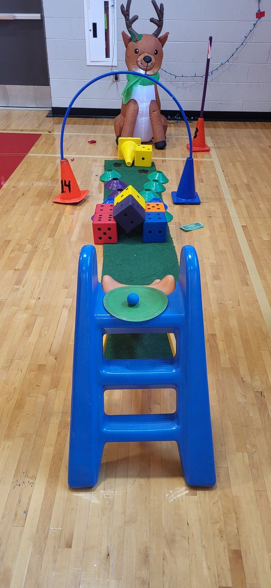 Negotiations, creativity, teamwork! Classmates then vote on their top 2 holes. All holes will be voted on and the top 1 or 3 will be featured in our mini golf station during field day! Seriously, 100% student engagement! #PhysEd #PE <a href="/DeerParkSchools/">Deer Park Schools</a>