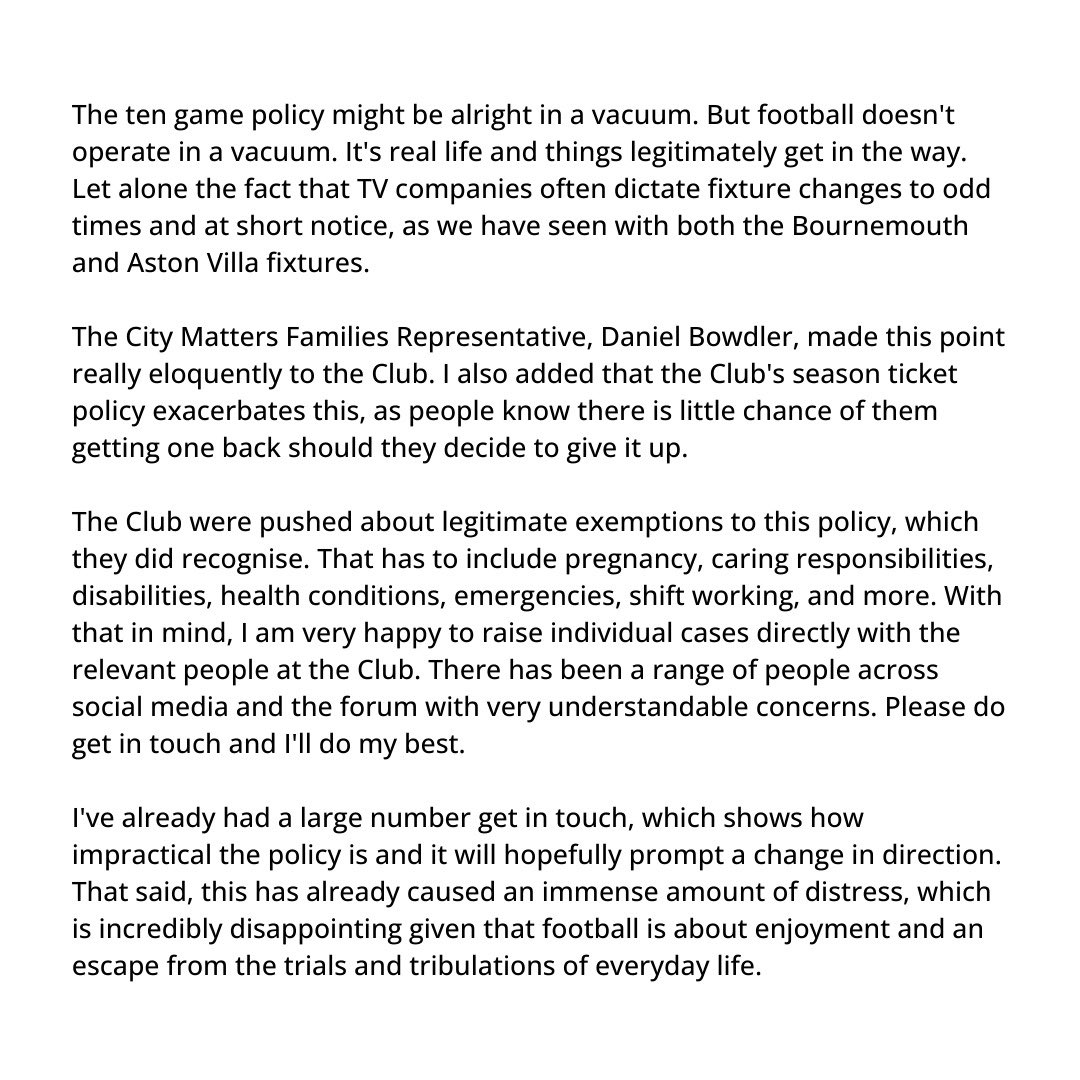 __alexhowell's tweet image. Update following yesterday’s ticket policy announcement.