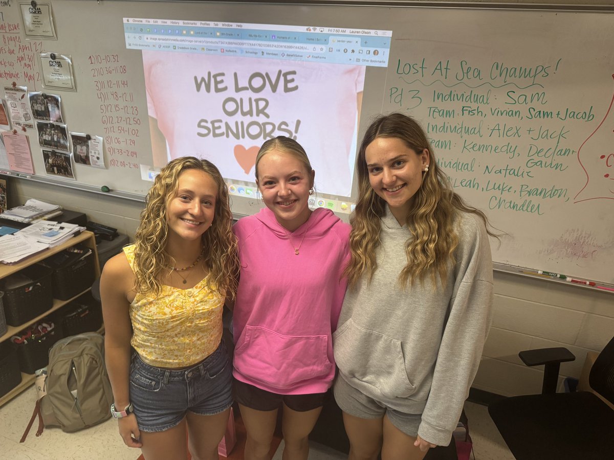 CoachOlson11's tweet image. Our last Team Olson meeting to celebrate our seniors Isabella, Sydney and Josie!! Good luck in the next chapter, girls! @SALTAnderson
