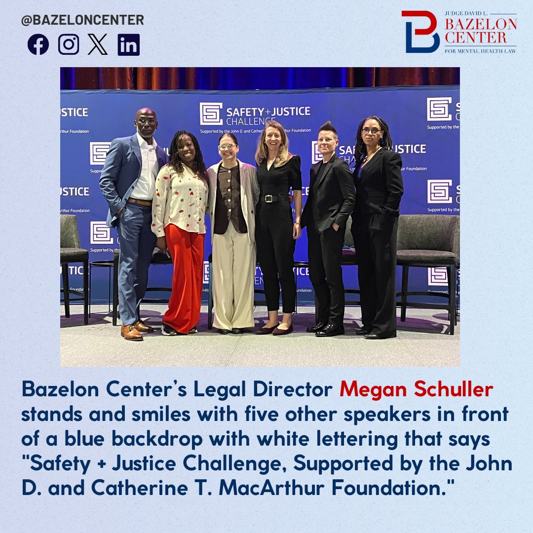 "What we need are person-centered, client-centered services, culturally appropriate and diverse and responsive services, and building trust because so many people have broken trust with the system."

Megan Schuller, Bazelon Center Legal Director

#rethinkjails
