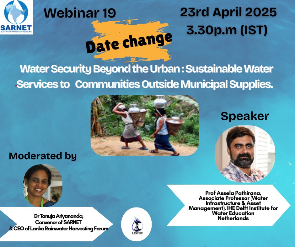 Why is Water supply beyond urban municipalities not sustainable?
- Funding for water infrastructure
- Regular maintenance of infrastructure
- Urban populations have better bargaining power due to dense population and economic activity.
Join on calendar.app.google/rLcqWaZkya232U…