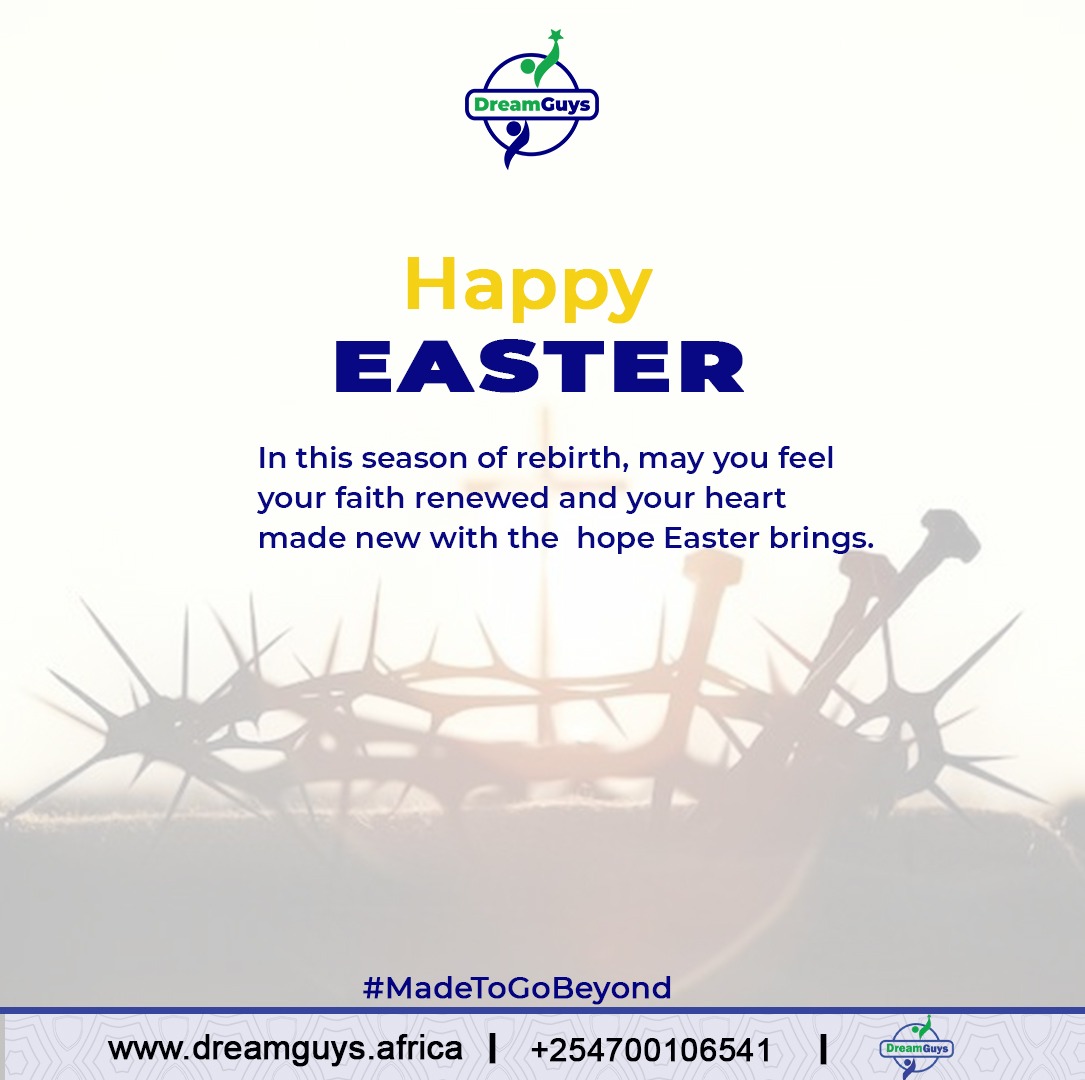 DreamGuysAfrica's tweet photo. Happy Easter Holidays to our Christian partners and clients. https://t.co/Gfm8aWgkC2. #MadeToGoBeyond #Easter2025 #EasterWeekend #Easter https://t.co/z4QV4fUHb6