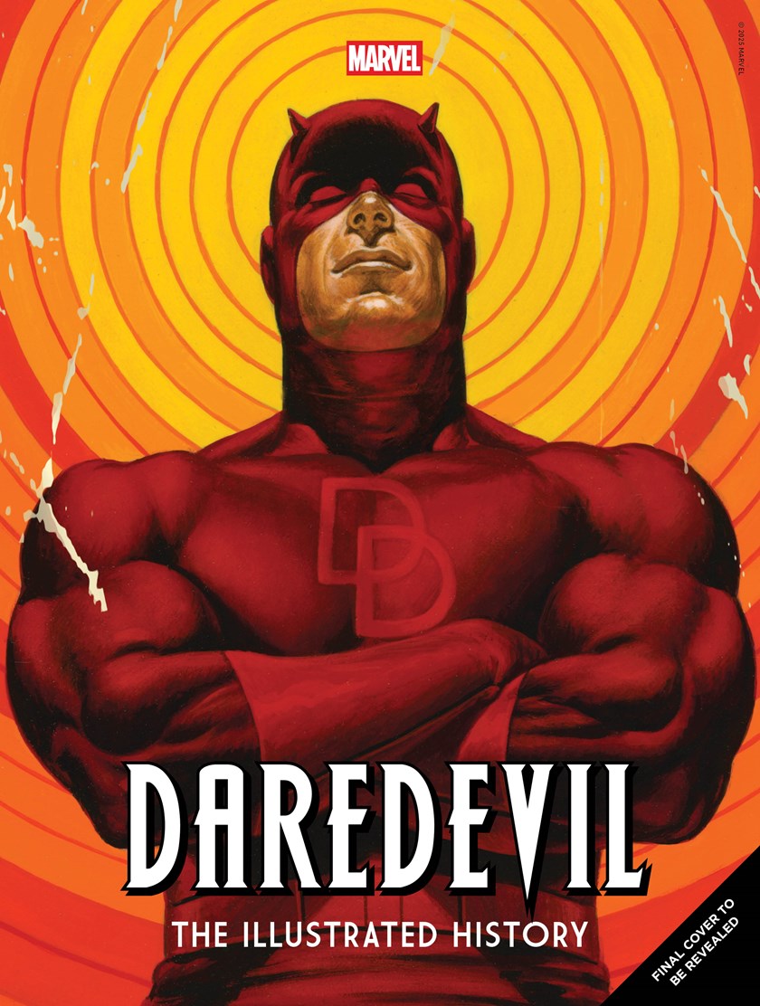 Here's an early mock-up for the Marvel's Daredevil: The Illustrated History book from Insight Editions, coming in September