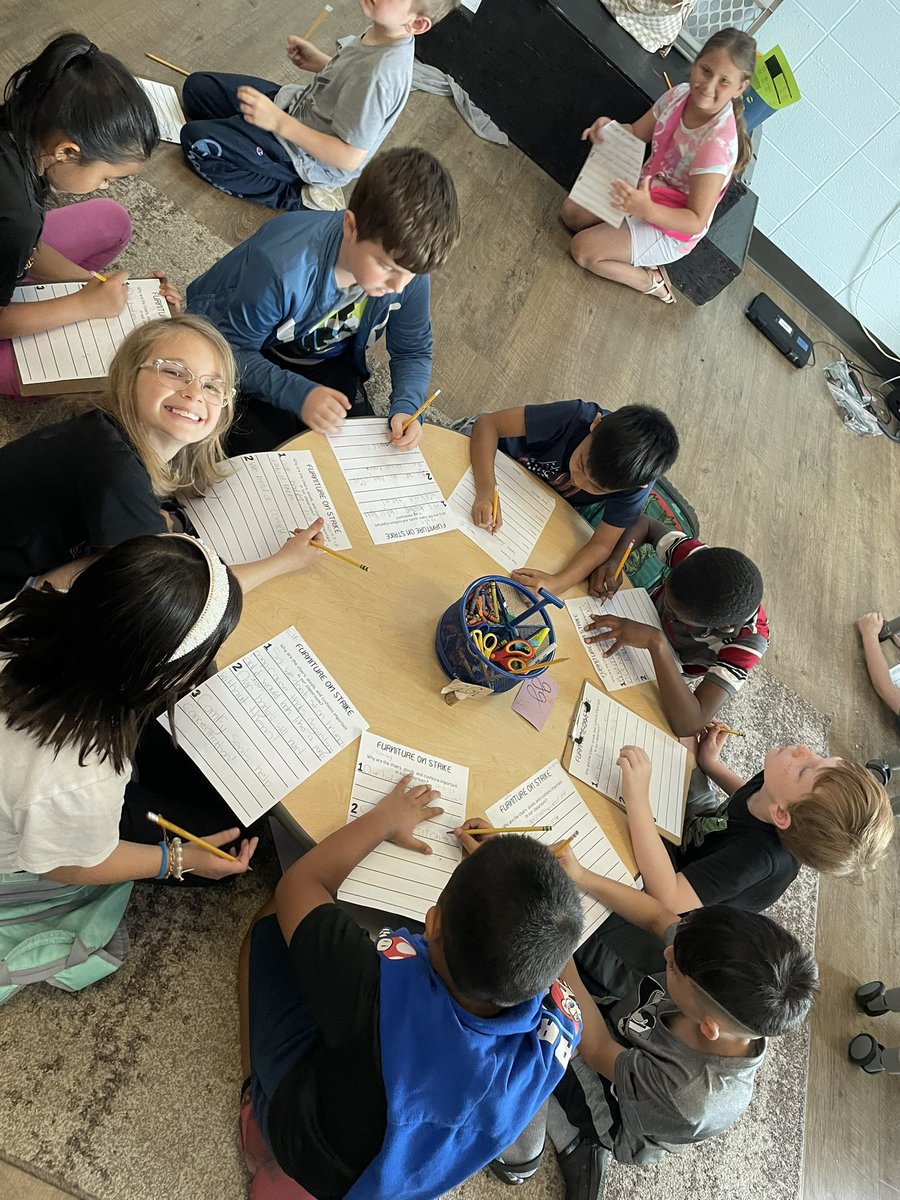GraceLearning's tweet image. The Day the Furniture Quit! 🛑Thank goodness we have AMAZING writers in our classroom! By writing letters, our class was able to persuade the furniture to come back to work! 😃👏🏼@NatcherElem