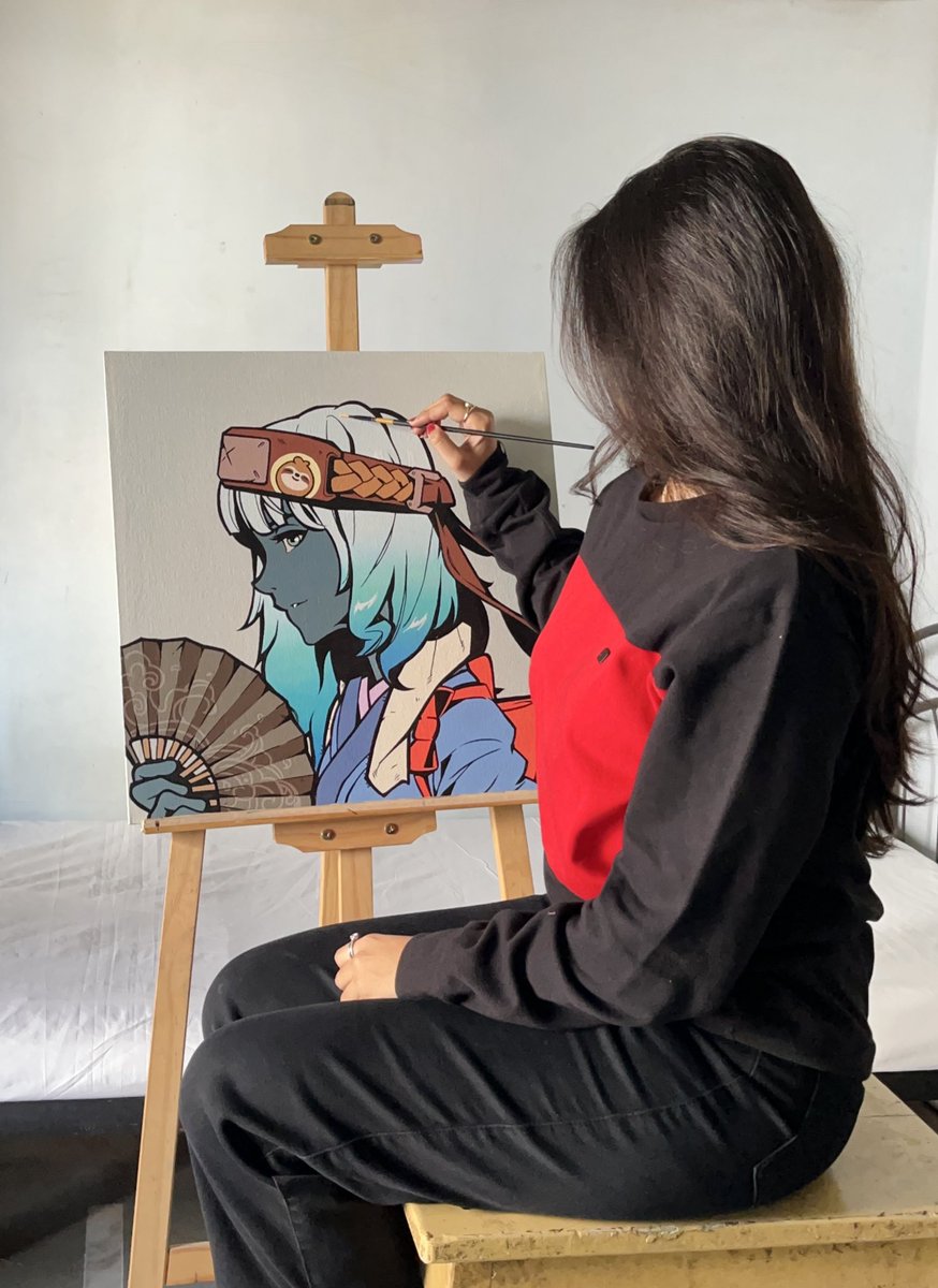 It's time for a Handmade canvas painting giveaway 🖼️ 🏆 

If you admire my work and would like to get your pfp hand painted by me, then this is it✍🏻

To participate : Retweet, like, follow and drop a comment bellow 💌

1st winner: canvas painting 🖼️  

2nd ,3rd and 4rth: