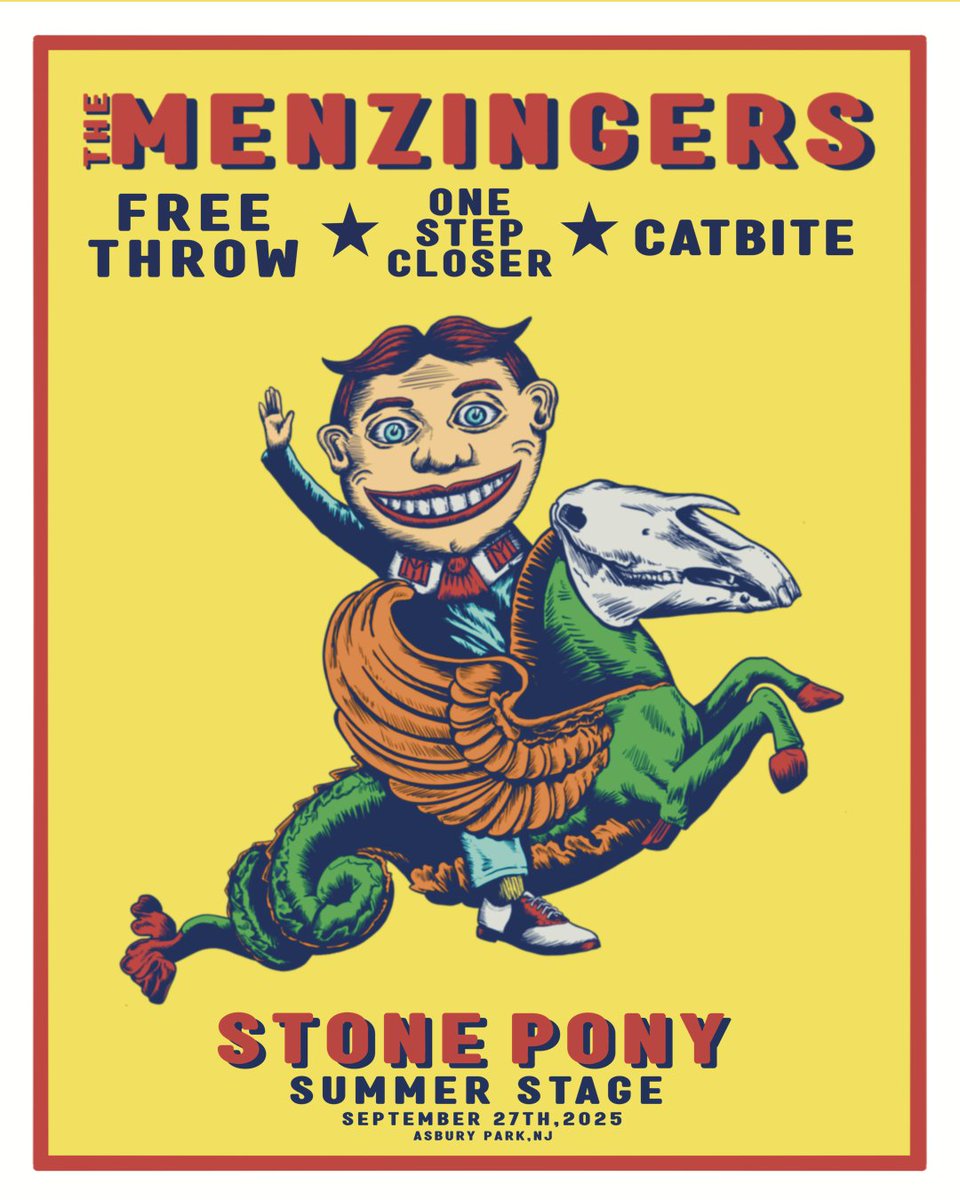 The Menzingers (@themenzingers) on Twitter photo New Jersey! We're excited to have <a href="/FreeThrowEmo/">FREE THROW</a>, <a href="/onestepcloserwb/">One Step Closer</a>, and <a href="/catbiteband/">CATBITE</a> join us at Stone Pony Summer Stage this September. Tickets on sale now.
ticketmaster.com/event/00006182… New Jersey! We're excited to have <a href="/FreeThrowEmo/">FREE THROW</a>, <a href="/onestepcloserwb/">One Step Closer</a>, and <a href="/catbiteband/">CATBITE</a> join us at Stone Pony Summer Stage this September. Tickets on sale now.
ticketmaster.com/event/00006182…