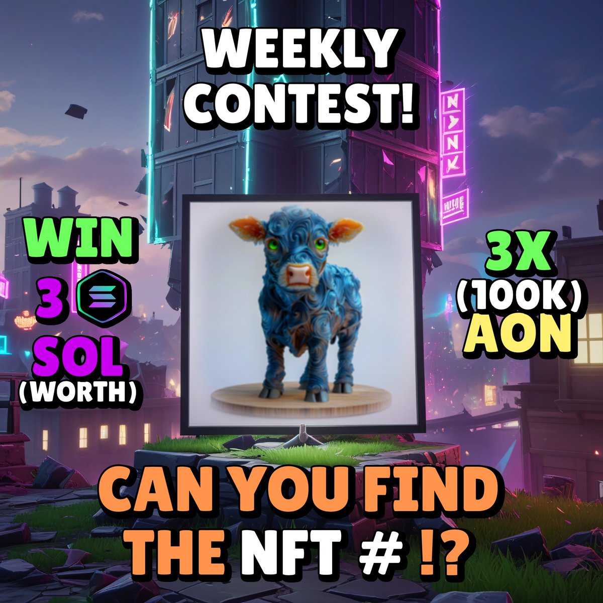 Arkofnoah_io's tweet photo. 🌌✨ Can you spot the NFT # hidden in this futuristic cityscape? This NFT’s number is one for the books—can you figure it out? 💡 Drop your guess in the comments & tag a friend to see if they can crack the code! 🕵️♂️💰 Win 5 SOL worth of prizes! #NFTGuessingGame #Web3Art https://t.co/oo4zgIqAJB