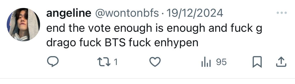 byeolique's tweet image. the fact that this isn’t even all, you’re a fucking freak and i’m genuinely tired of ur bs, you’re just a vile and disgusting human being in and out, acting innocent on main but saying horrible things about so many people. @wontonaegi fuck youuu