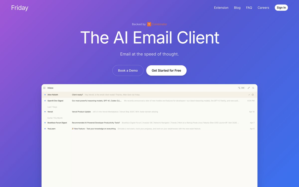New landing page