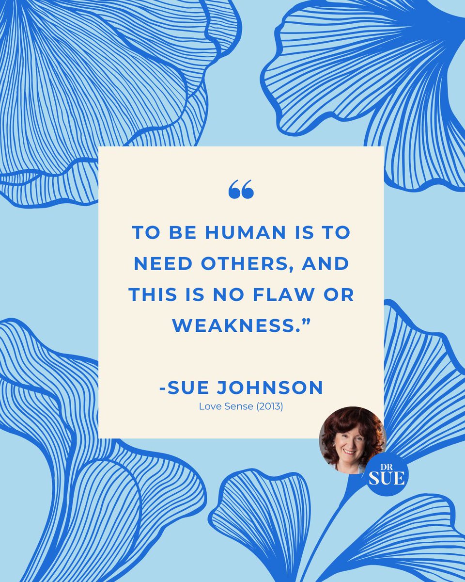 Dr_SueJohnson's tweet image. Dr. Sue Johnson’s wisdom lives on. Learn more about EFT and how it transforms relationships by visiting her legacy website. bit.ly/3Quf7l7 

#drsuejohnson #emotionallyfocusedtherapy #eft #attachment #AttachmentScience #Therapy #therapyquotes #relationshipgoals