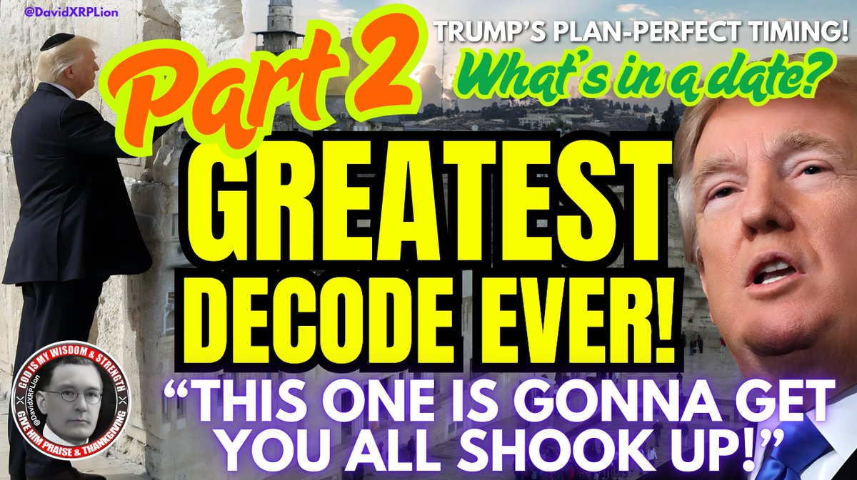DavidXRPLion -ΑΩ- "Messenger of GOD'S REVELATION" (@davidxrplion) on Twitter photo New Video: David XRPLion (PART #2): Greatest Decode Ever - What's In A Date? - Must Watch Trump News <a href="/GreereMedeea/">Medeea Greere</a>
beforeitsnews.com/alternative/20…
FOLLOW-LIKE-SHARE. New Video: David XRPLion (PART #2): Greatest Decode Ever - What's In A Date? - Must Watch Trump News <a href="/GreereMedeea/">Medeea Greere</a>
beforeitsnews.com/alternative/20…
FOLLOW-LIKE-SHARE.