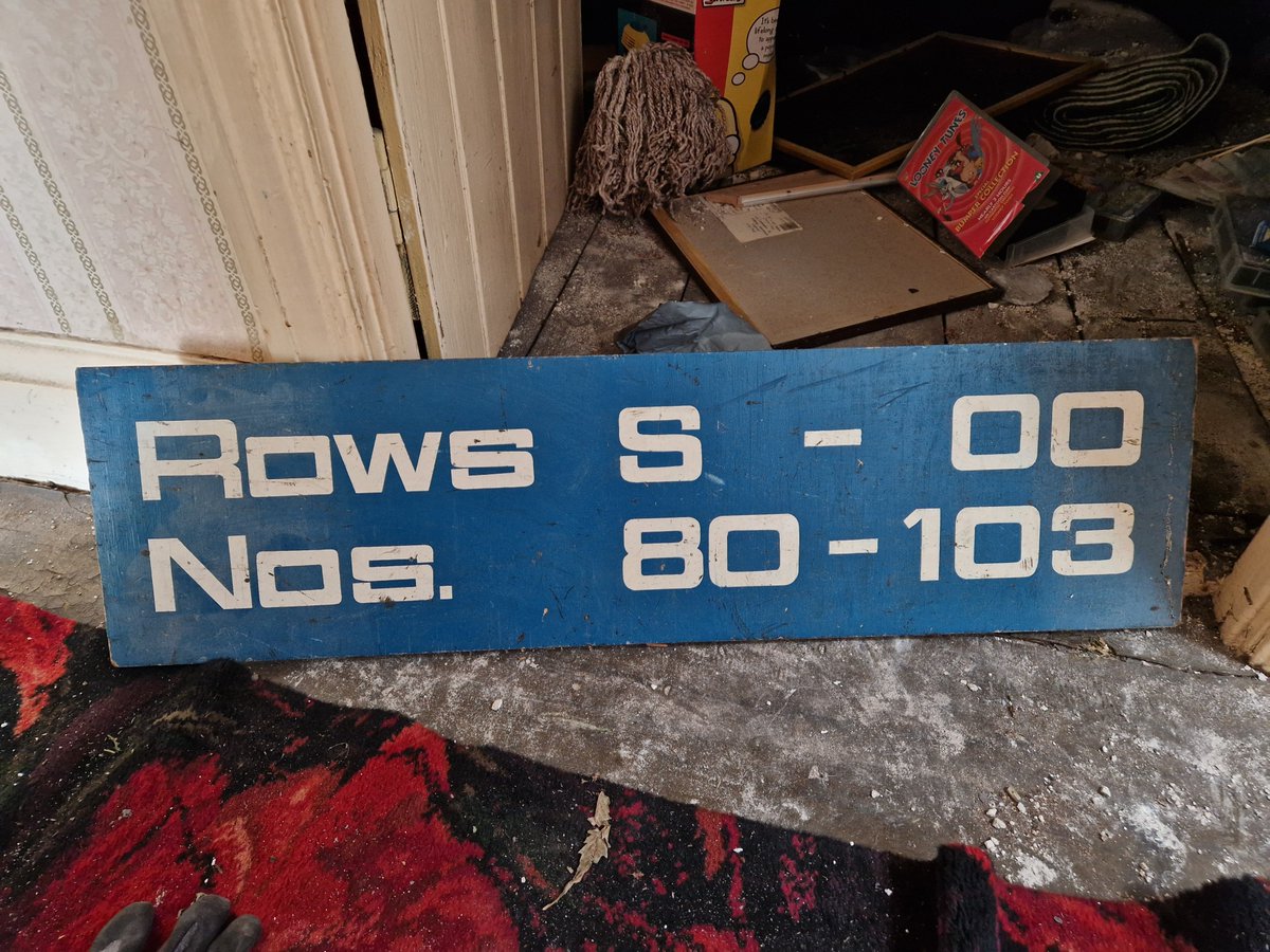 Found this wooden sign in an attic in Wellington Road, New Brighton today. Any idea where it might have come from, the Old Floral maybe?