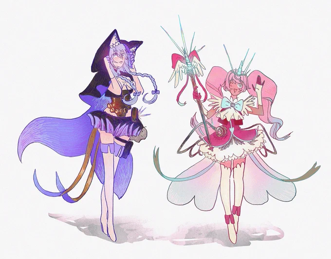 last batch of amphoreus magical girls au before they release more amphoreus characters #cipher #hyacine