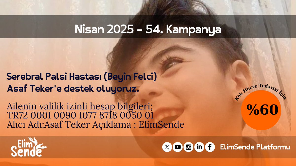 🧿%60🧿

Hafta sonuna girerken, desteklerinizle kampanyamızı %60'a getirmeyi başardık. 

Yolun yarısını geçtik ancak ivmemiz de biraz düşmeye başladı. Yolun kalanında daha çok paylaşım desteğine ihtiyaç duyacağız. 

#elimsende #asaf