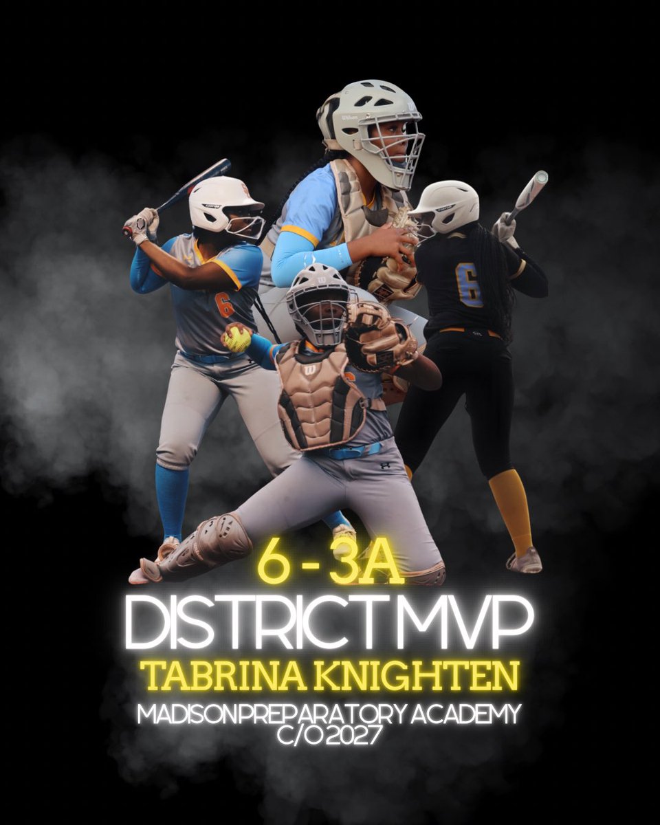 KnightenTabrina's tweet photo. Beyond blessed to be voted in as DISTRICT MVP! Very greatful for being 1st team all district catcher my sophomore season! I’m not done yet! #allglorybetogod @T_Square @SUsoftball_ @GSUSOFTBALL @TNStateSoftball @pvamusoftball @xulagold @DillardSoftball @commit2HBCU https://t.co/isP8vvVftX