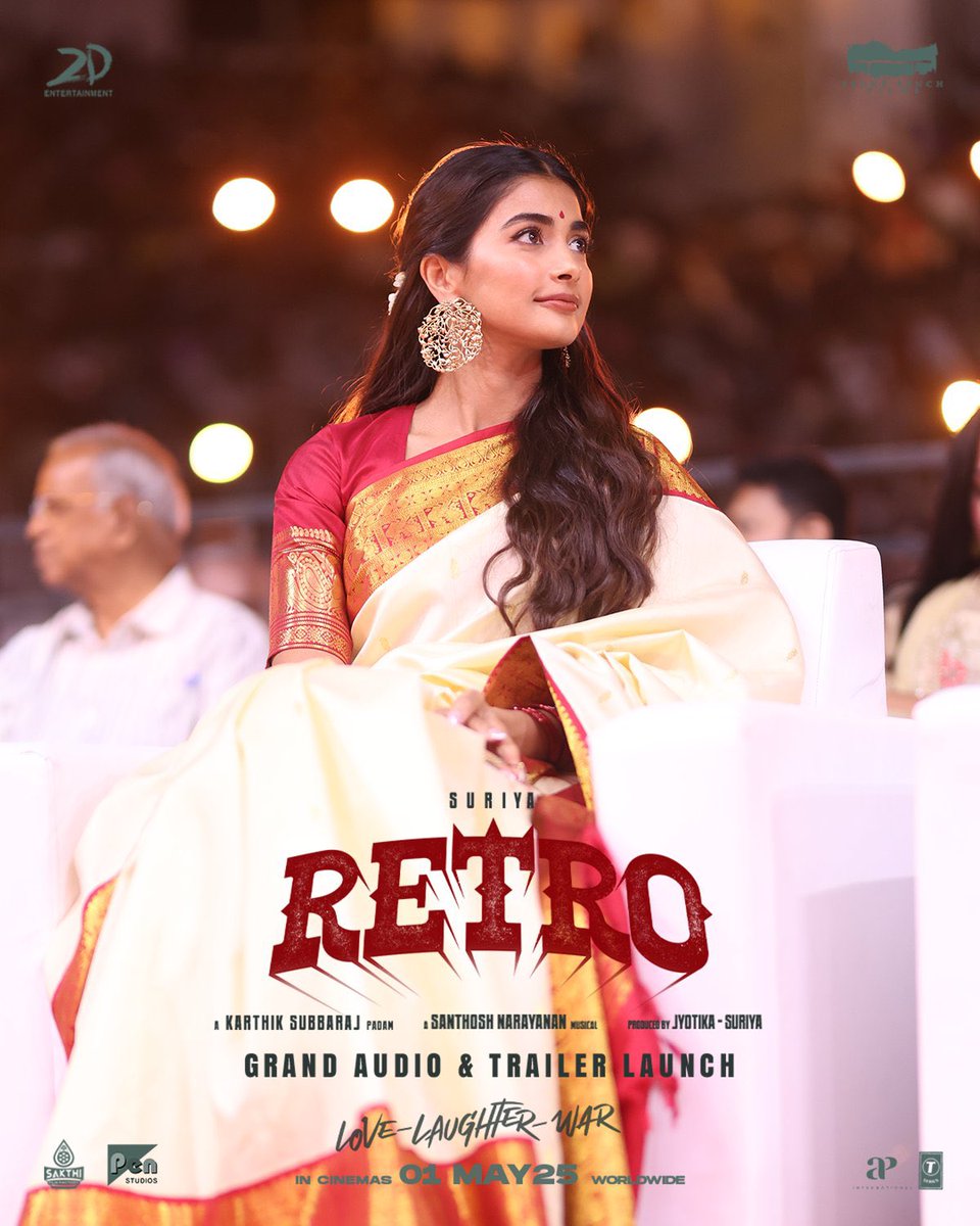 Sakthi Film Factory (@sakthifilmfctry) on Twitter photo Our #Kanimaa - pretty as ever 🌼 <a href="/hegdepooja/">Pooja Hegde</a>
Watch the #RetroAudioLaunch live stream youtube.com/live/5e_2ovDJd…
#RetroTrailerLaunch #LoveLaughterWar #RetroFromMay1 Our #Kanimaa - pretty as ever 🌼 <a href="/hegdepooja/">Pooja Hegde</a>
Watch the #RetroAudioLaunch live stream youtube.com/live/5e_2ovDJd…
#RetroTrailerLaunch #LoveLaughterWar #RetroFromMay1